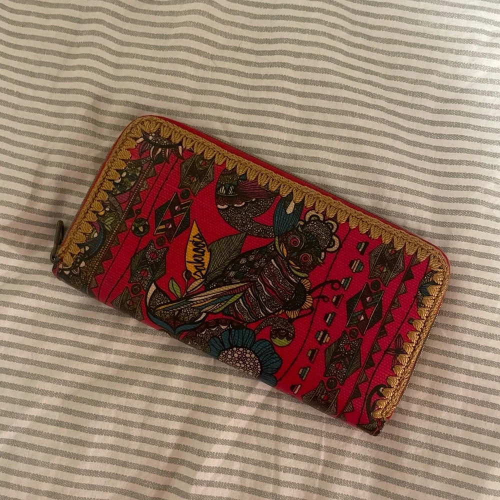 Bright Red Sakroots Zip Wallet
